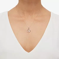 Dyed Pink Sterling Silver Butterfly 2-pc. Jewelry Set