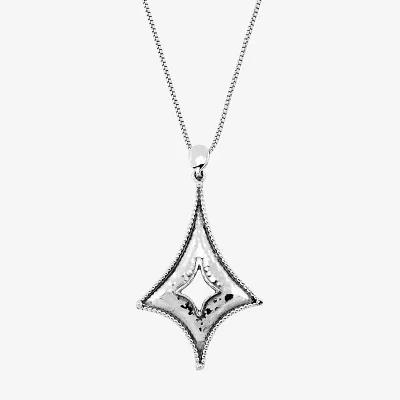 Womens Sterling Silver Pendant Necklace