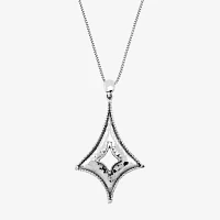 Womens Sterling Silver Pendant Necklace