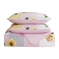 Sweet Home Collection Floral Patchwork 3-pc. Wrinkle Resistant Hypoallergenic Quilt Set