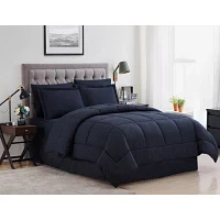 Sweet Home Collection Dobby Stripe Midweight Down Alternative Comforter Set