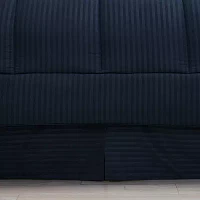 Sweet Home Collection Dobby Stripe Midweight Down Alternative Comforter Set
