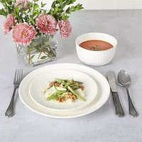 Martha Stewart Basketweave 12-pc. Ceramic Dinnerware Set