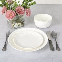 Martha Stewart Basketweave 12-pc. Ceramic Dinnerware Set