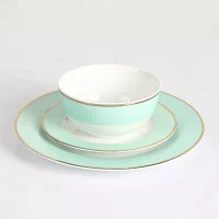 Martha Stewart 12-pc. Martha Blue Gracie Lane Ceramic Dinnerware Set