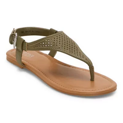 a.n.a Womens Swiss T-Strap Flat Sandals