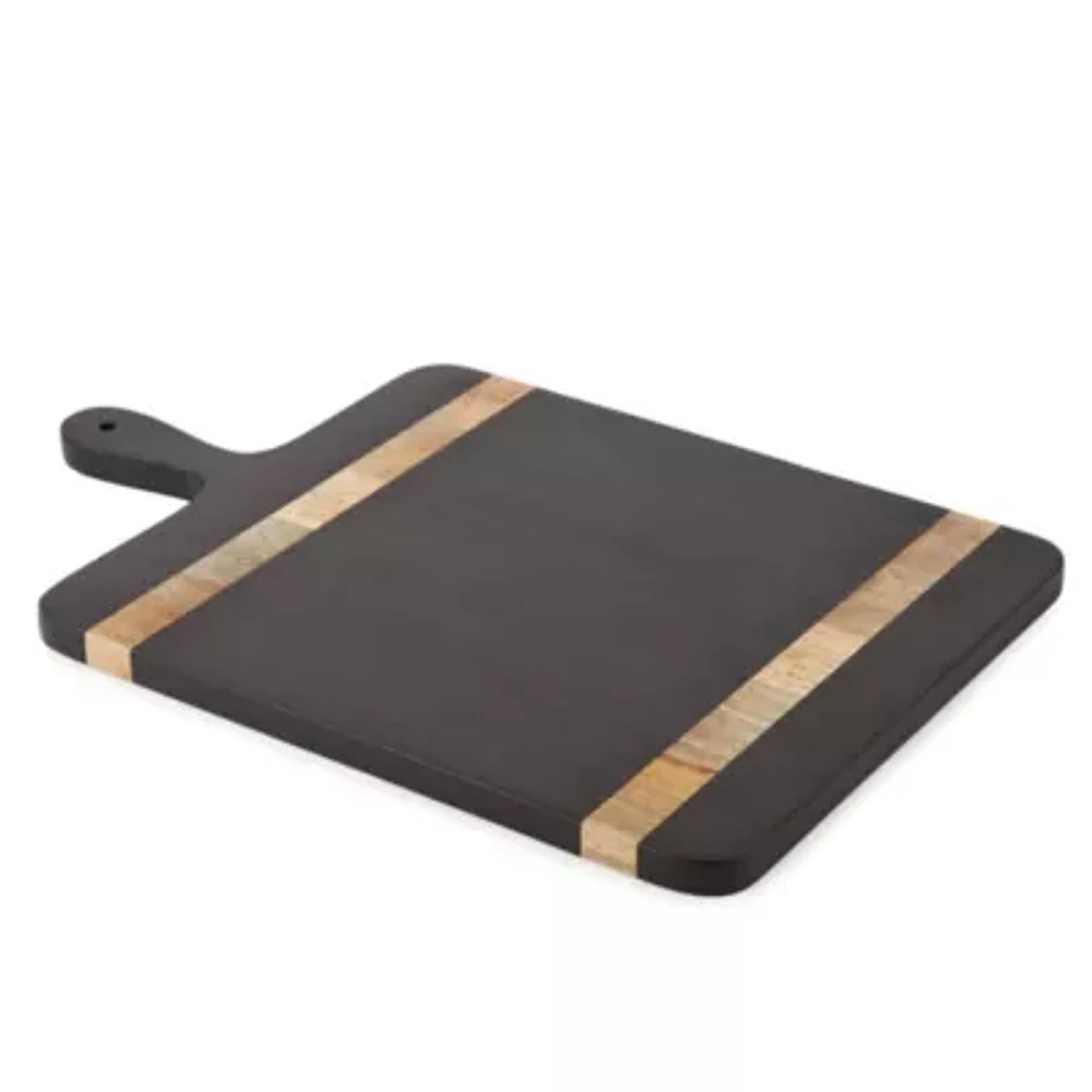 Linden Street Natural/Black Wood Inlay 11x17 Cheese Board