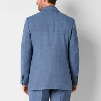 Stafford Mens Plaid Classic Fit Suit Jacket