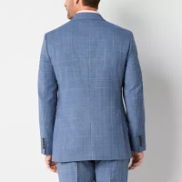 Stafford Mens Plaid Slim Fit Suit Jacket