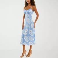 B. Smart Womens Sleeveless Floral Midi A-Line Dress Juniors