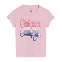 Champion Big Girls Crew Neck Short Sleeve Graphic T-Shirt