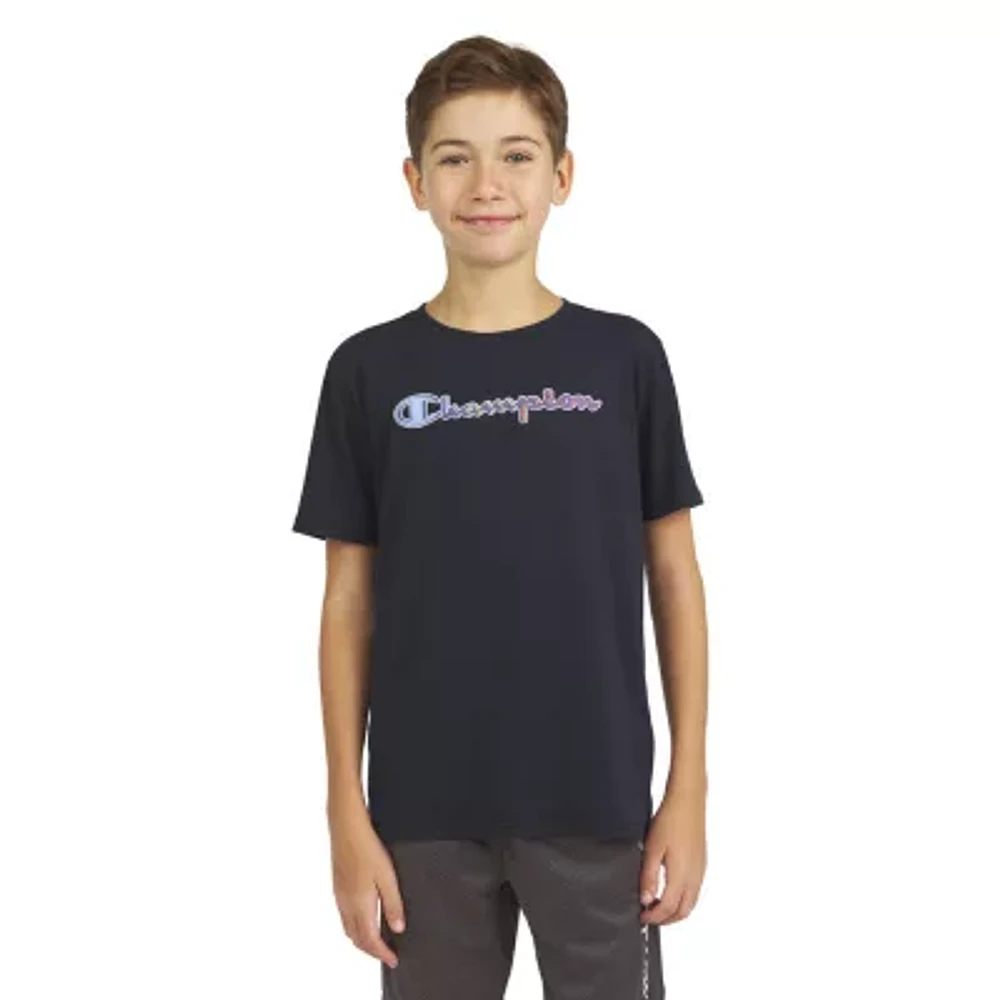 Champion Big Boys Crew Neck Short Sleeve Graphic T-Shirt