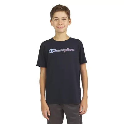 Champion Big Boys Crew Neck Short Sleeve Graphic T-Shirt