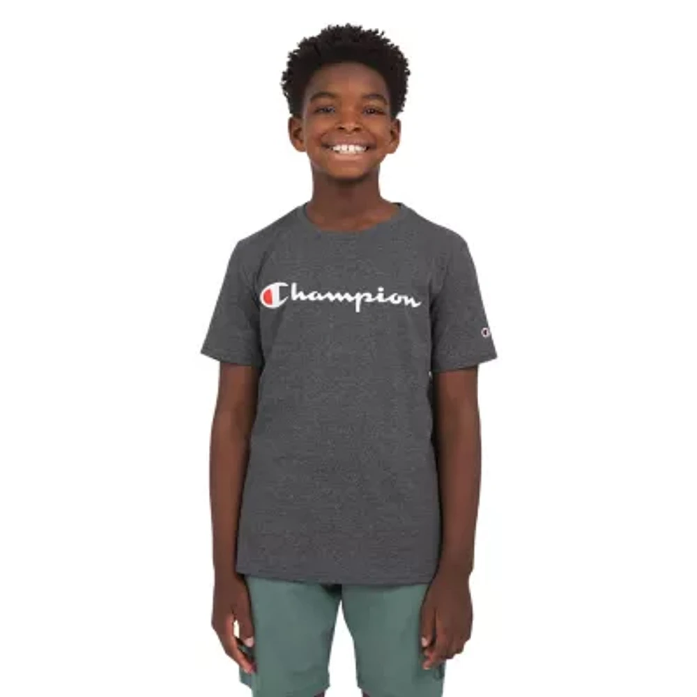 Champion Big Boys Crew Neck Short Sleeve Graphic T-Shirt
