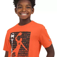 Champion Big Boys Crew Neck Short Sleeve Graphic T-Shirt