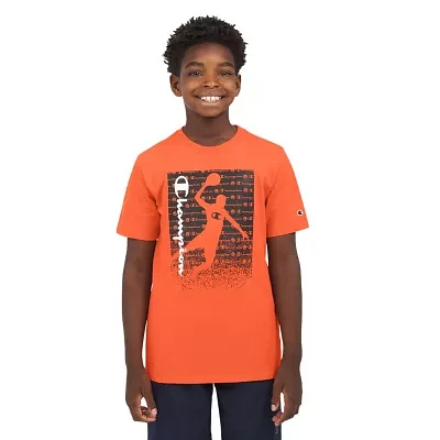Champion Big Boys Crew Neck Short Sleeve Graphic T-Shirt