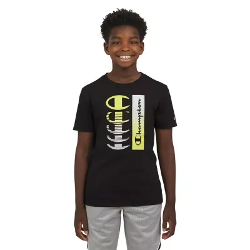 Champion Big Boys Crew Neck Short Sleeve Graphic T-Shirt