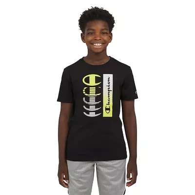 Champion Big Boys Crew Neck Short Sleeve Graphic T-Shirt