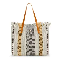 a.n.a Striped Woven Crossbody Bag