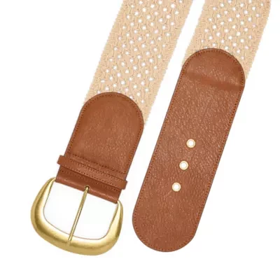 a.n.a Natural Woven Womens Belt