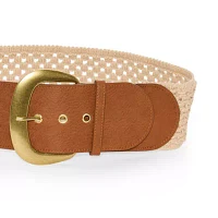 a.n.a Natural Woven Womens Belt