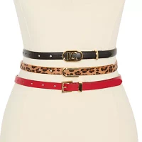 Liz Claiborne 15mm 3pk Oval Logo 3-pc. Womens Belt