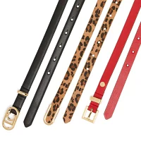 Liz Claiborne 15mm 3pk Oval Logo 3-pc. Womens Belt