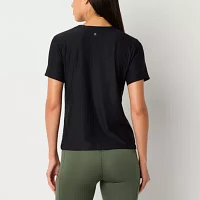 Xersion Womens Performance Crew Neck Short Sleeve T-Shirt Tall