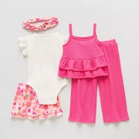 Btween Baby Girls 4-pc. Clothing Set