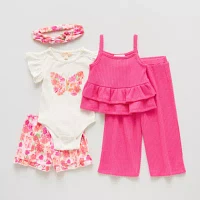 Btween Baby Girls 4-pc. Clothing Set