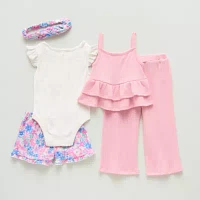 Btween Baby Girls 4-pc. Clothing Set