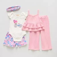Btween Baby Girls 4-pc. Clothing Set