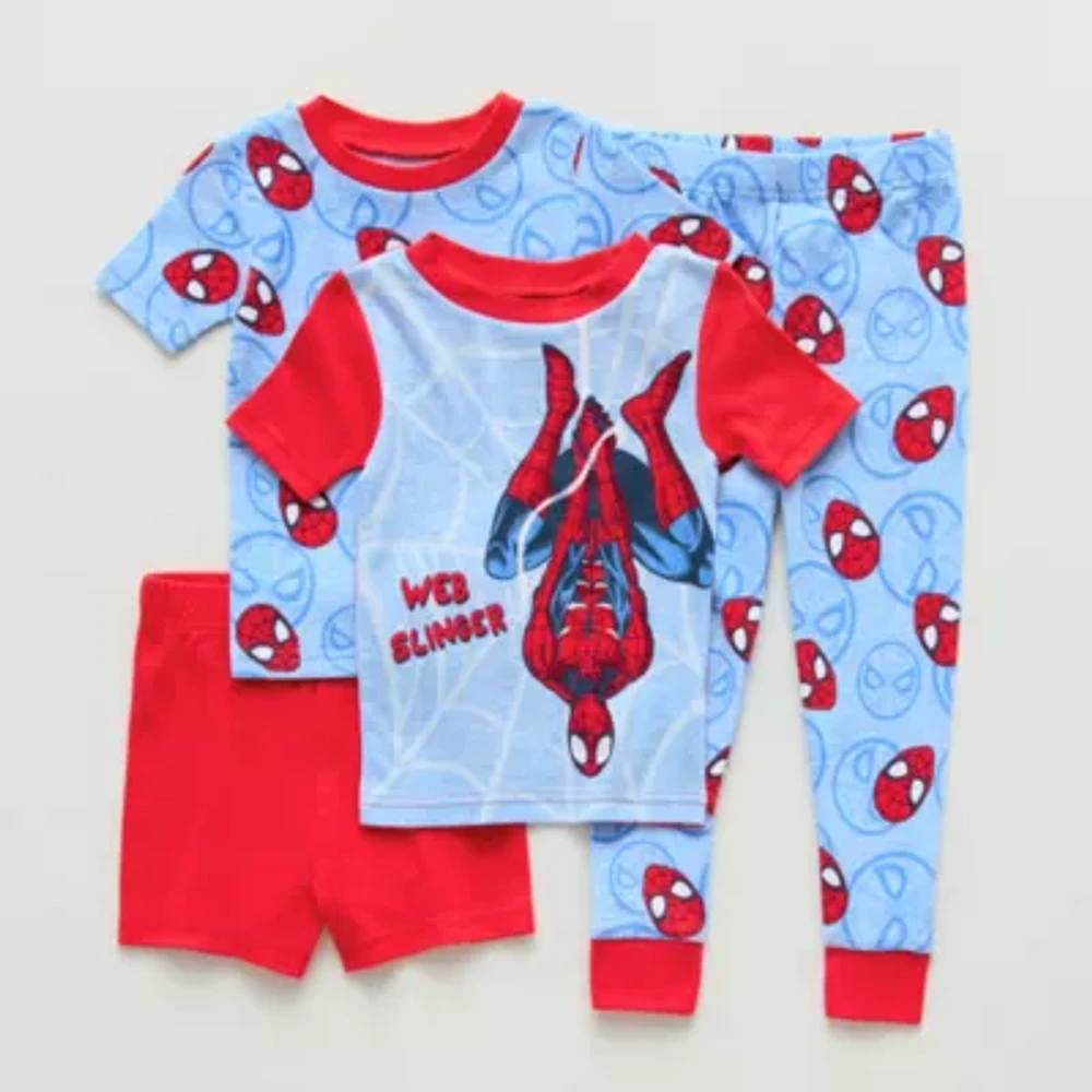 Disney Collection Toddler Boys 4-pc. Spiderman Pajama Set