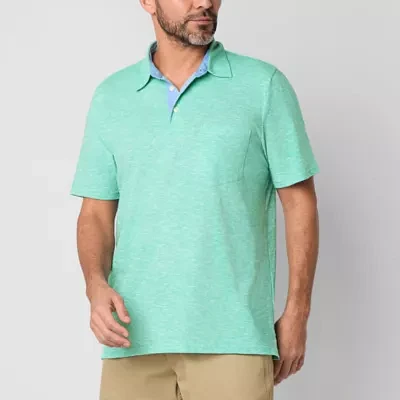 St. John's Bay Sueded Jersey Mens Classic Fit Short Sleeve Pocket Polo Shirt