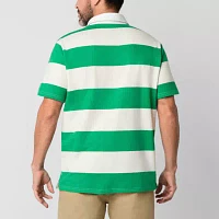 St. John's Bay Rugby Mens Classic Fit Short Sleeve Polo Shirt