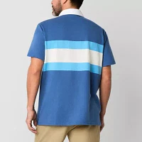 St. John's Bay Rugby Mens Classic Fit Short Sleeve Polo Shirt