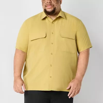Stylus Big and Tall Mens Classic Fit Short Sleeve Button-Down Shirt