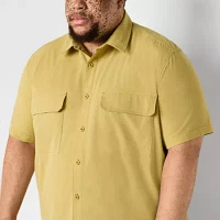 Stylus Big and Tall Mens Classic Fit Short Sleeve Button-Down Shirt