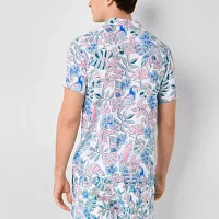 Endless Summer Mens Animal Short Sleeve Swim Shirt