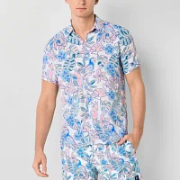 Endless Summer Mens Animal Short Sleeve Swim Shirt