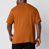 Shaquille O'Neal XLG Ribbed Dropneedle Big and Tall Mens Crew Neck Short Sleeve T-Shirt
