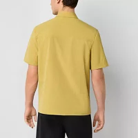 Stylus Mens Regular Fit Short Sleeve Button-Down Shirt