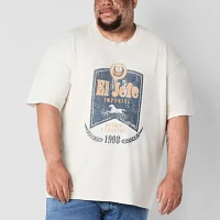 Arizona Big and Tall Mens Crew Neck Short Sleeve Classic Fit Graphic T-Shirt