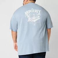 Arizona Big and Tall Mens Crew Neck Short Sleeve Classic Fit Graphic T-Shirt