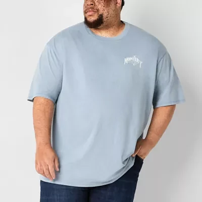 Arizona Big and Tall Mens Crew Neck Short Sleeve Classic Fit Graphic T-Shirt
