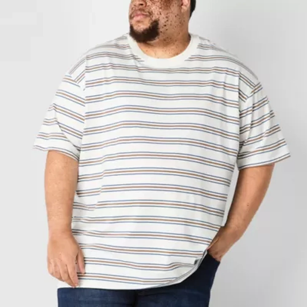 Arizona Big and Tall Mens Crew Neck Short Sleeve T-Shirt