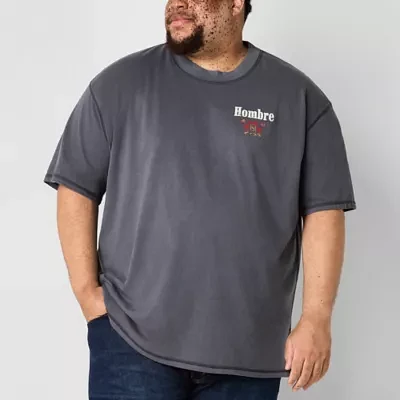 Arizona Big and Tall Mens Crew Neck Short Sleeve Classic Fit Graphic T-Shirt