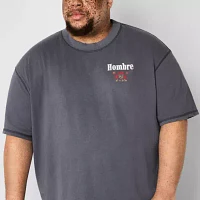 Arizona Big and Tall Mens Crew Neck Short Sleeve Classic Fit Graphic T-Shirt