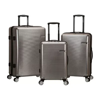 Rockland Polycarbonate Abs Upright 3-pc. Hardside Lightweight Luggage Set