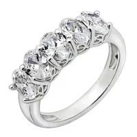 Womens 2 1/2 CT. T.W. Cubic Zirconia Sterling Silver Oval Promise Ring